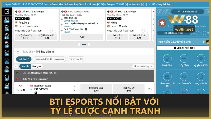 BTI Esports nổi bật với tỷ lệ cược cạnh tranh